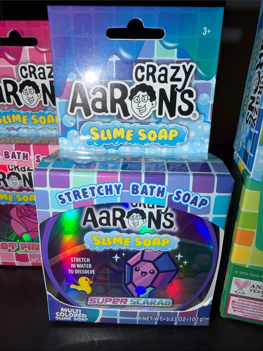 FOUR 4 Crazy Aarons Slime Soap Kids Bath Stretchy Soap - Picture 5 of 7